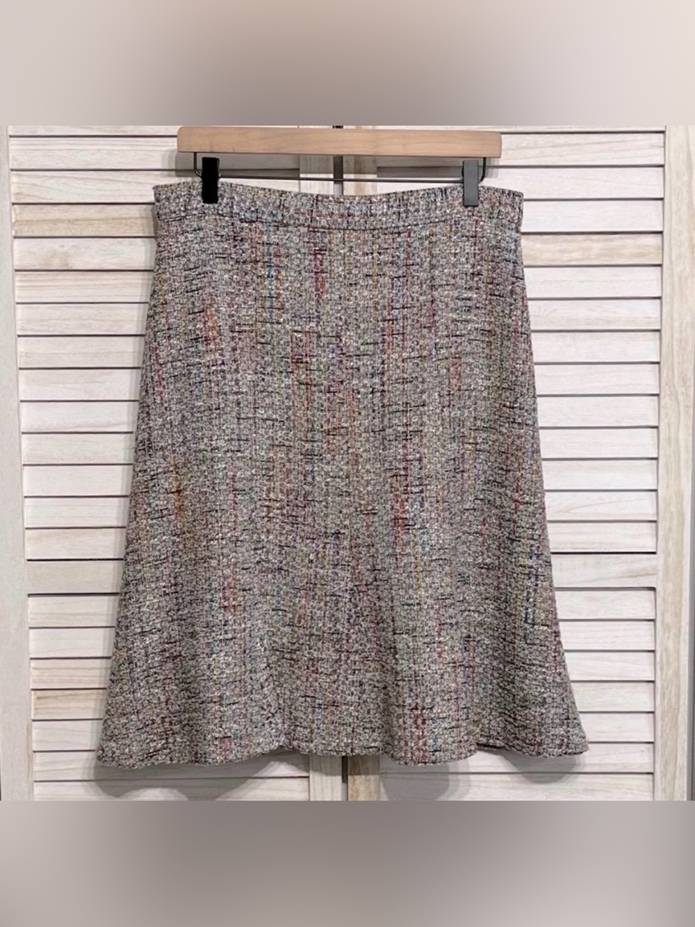Vintage 1990’s Barelli Tweed Boucle Multi A Line Skirt Women’s 10 PRICE FIRM